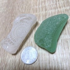 Bottle bottom Rare Japanese Sea Glass Naturally Weathered