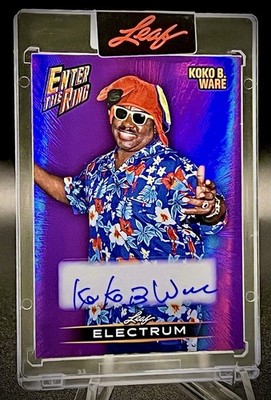 2025 Leaf Electrum Koko B. Ware Autograph /7 PURPLE #ER-KBW ENCASED WWE  