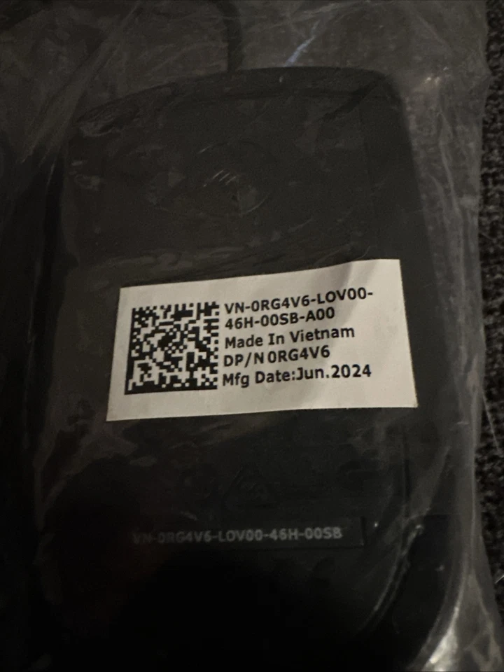 NEW Dell RG4V6 Scroll Wheel USB 2 Button Standard Optical Mouse Black - Image 2 of 4