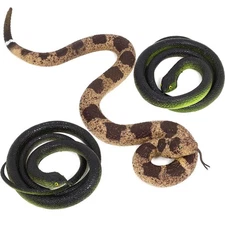 Realistic Rubber Snakes - Scare Birds, Squirrels  Prank for Halloween Decor