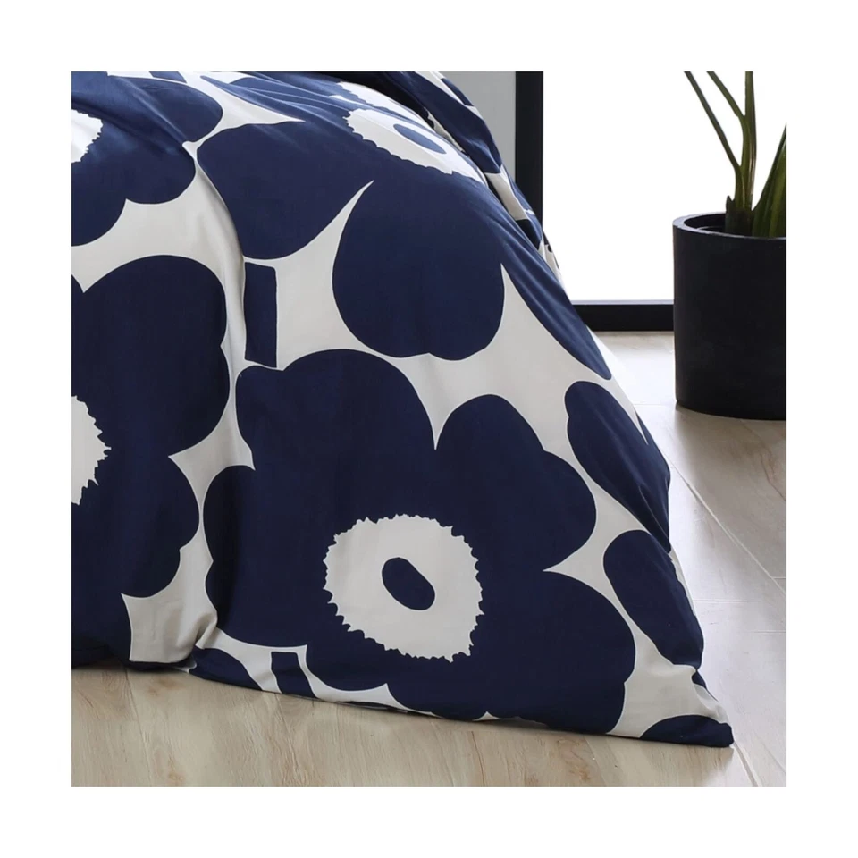 MARIMEKKO - King Duvet Cover Set, Cotton Bedding with Matching Shams & Botton... - Image 4 of 4