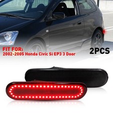 2x Smoke Bumper Side Light Marker For 2002~2005 Honda Civic Si EP3 Hatchback 3DR