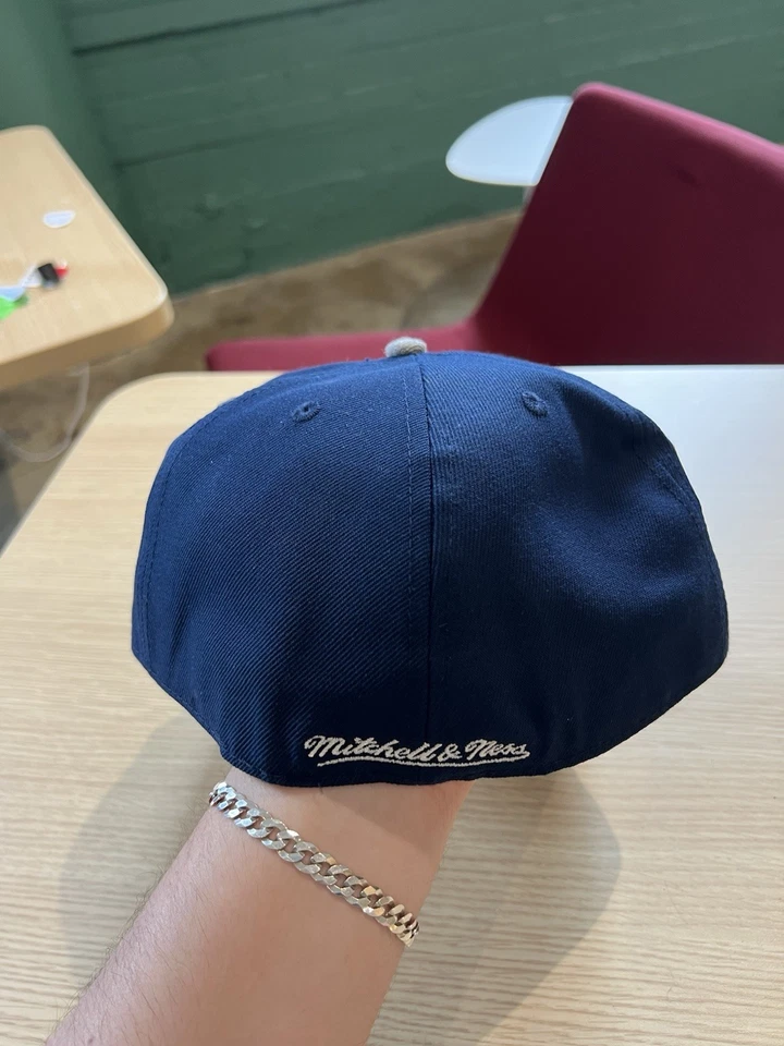 Mitchell & Ness Minnesota Twins Cooperstown Patch Fitted Hat 7 3/4 Navy/Gray - Image 4 of 4