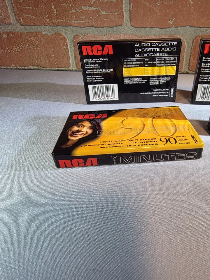 4 nuevas cintas de casete de audio RCA 90 minutos Hi-Fi estéreo nuevas selladas RC90 Foto 4 de 4