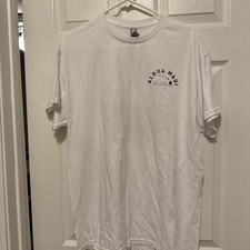 Aloha Maui Shirt Large White Graphic Print Crewneck