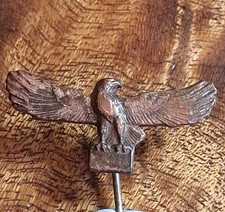 Antique Eagle Or Vulture Bronze Lapel Pin Badge Bronze Maybe Egyptian