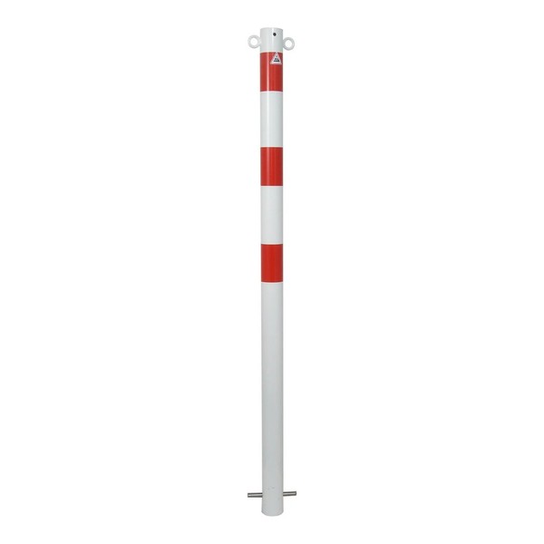Schake Absperrpfosten Typ 460B/2 Ortsfest Ø 60Mm Zum Einbetonieren Weiß /-image