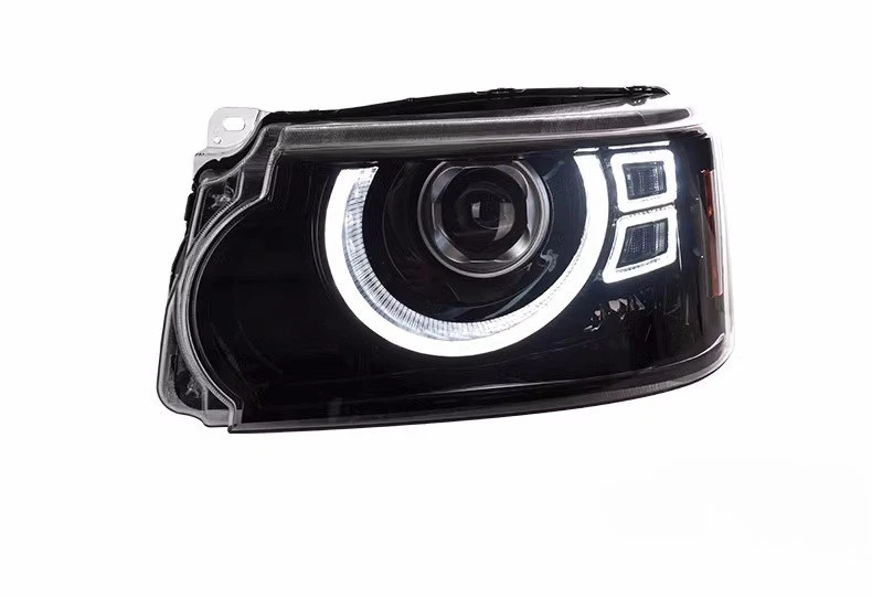 Conjunto de faros delanteros LED para Land Rover Discovery LR4 2010-13 y parrilla negra- Foto 3 de 4