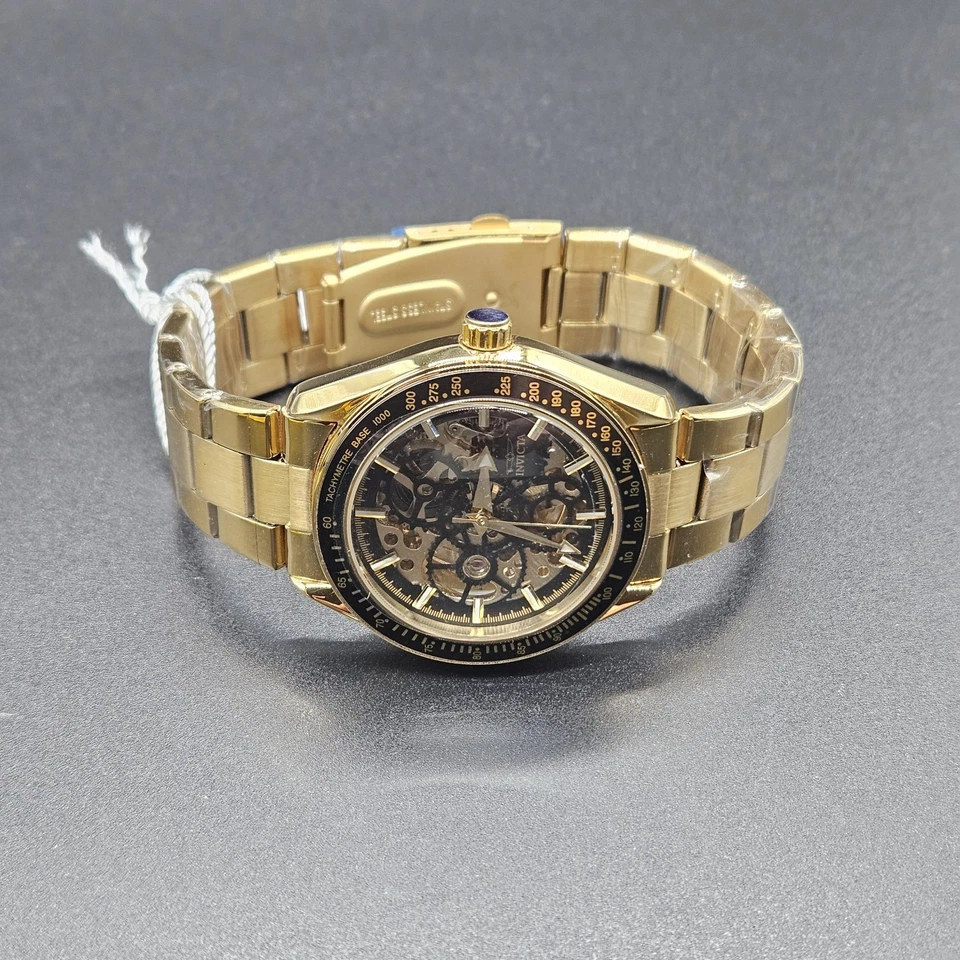NOVO Relógio Invicta Objet D Art Automático 43mm Esqueleto Mostrador Cobre Dourado SS 49502 - Imagem 3 de 4