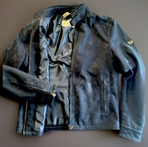 Matchless Soft Suede Leather Black MADE IN ITALY S/M Biker Retro - Belstaff Race - Picture 2 of 24
