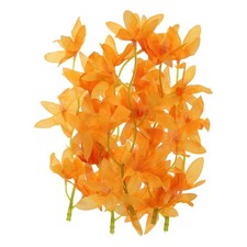 12Pcs 7" Artificial Orchid Flower Floating Candles Simulation Flower Orange