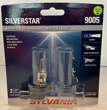Sylvania 9005 Silverstar Halogen Whiter Light Headlight Lamp Bulb New In Package