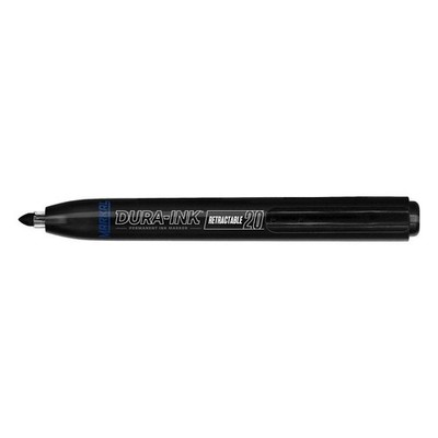 DURA-INK 96575 Retractable Ink Marker,Black 21U696