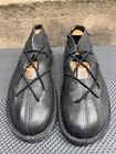 Trippen Mens Leather Black Medieval  Elastic Lace Shoes Boots sz 42 | US 9