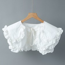 1Pc Court-Style 2-Layer Ruffled Doll Collar Mini Shawl Fake Neck Retro Victorian