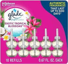 Glade PlugIns Refills Exotic Tropical Blossoms Scented Oil 0.67oz 10 Ct
