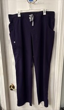 FIGS Technical Collection Women's Kade Cargo Scrub Pants Purple XL