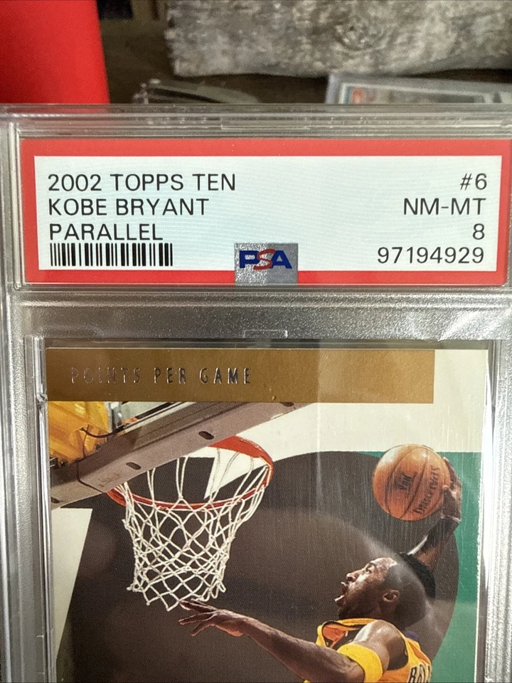 2002 Topps Ten Kobe Bryant Parallel #6 PSA NM-MT 8! Los Angeles Lakers - Image 3 of 4