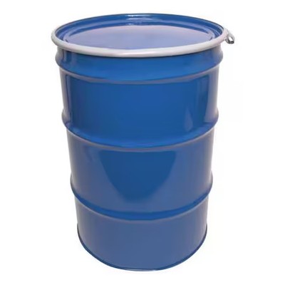 Open Head Transport Drum, Steel, 55 Gal, Lined, Blue, Oh55-3R-Mblu
