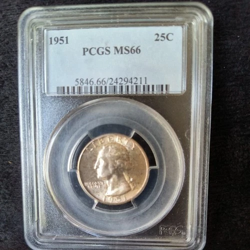 1951-P PCGS MS66 Washington Quarter Business Strike 25C
