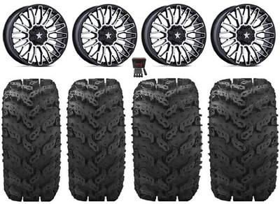 MSA Clubber 14'' Wheels Machined 27'' Reptile Tires Can-Am Renegade Outlander