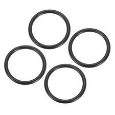 2.8" Metal O Ring, 4Pcs Seamless 304 Stainless Steel Rings Black 8mm x 70mm