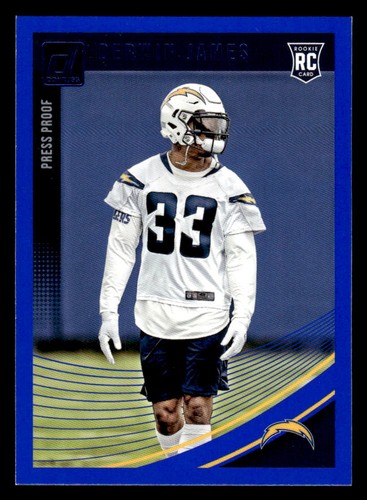 2018 Donruss #156 Derwin James Press Proof Rookie Blue CHARGERS - Picture 1 of 2