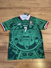 New! 1998 World Cup Mexico Retro Home Jersey, 3XL Slim, Ramirez, Green ABA Sport