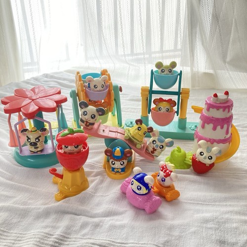 Hamtaro McDonald Wind Up Toys Playset Lot Moving Figures Japan Exclusive Rare
