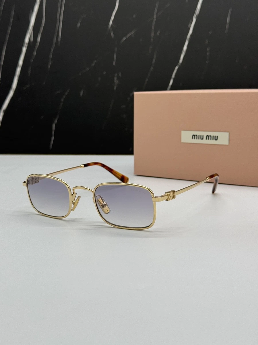 Gold Square Sunglasses Miu Miu for Women for sale | eBay display picture 1