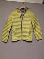 Kids Eddie Bauer Down Puffer Jacket Coat Sz 12 - Large Neon Yellow
