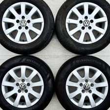 4 Genuine VW Golf 15" Misano Alloy Wheels 195 65 Tyres Caddy Van Plus Match Rims