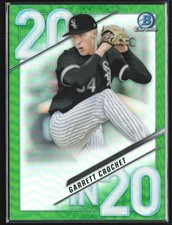 Garrett Crochet 2020 Bowman Chrome 20 in 20 Green Refractor /99 #20IN20-GC
