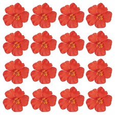 PATIKIL Hawaiian Hibiscus Flowers, 16 Pack Artificial Flowers Hair 8 cm, Red