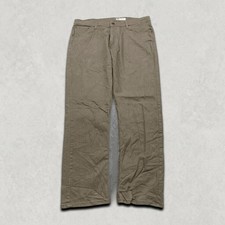 Wrangler Trousers Mens 36" Athletic Fit Cotton Straight Leg Pants, Beige