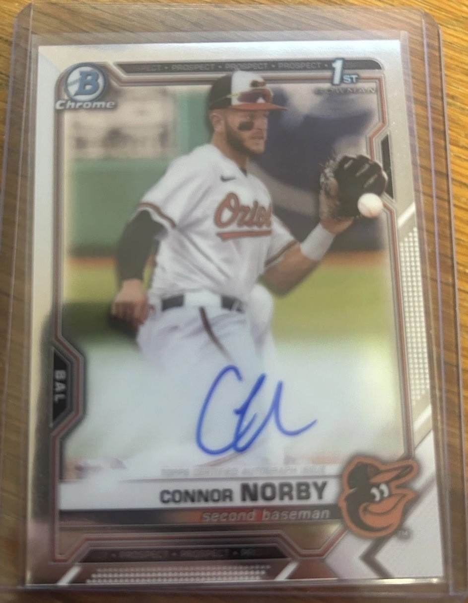 2021 Bowman Draft Chrome Draft Pick Autographs Connor Norby #CDA-CN