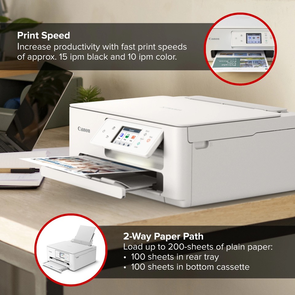 Canon PIXMA TS7720 Wireless Home All-in-One Inkjet Color Printer ...
