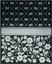 Plastic Embossing Folder (4-11/16 Inch X5-7/8 Inch |Flowers & Bows Pattern) Pape