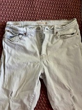 Levi's Wedgie Straight Jeans Womens 32x26 Button Fly Premium Denim Light Wash