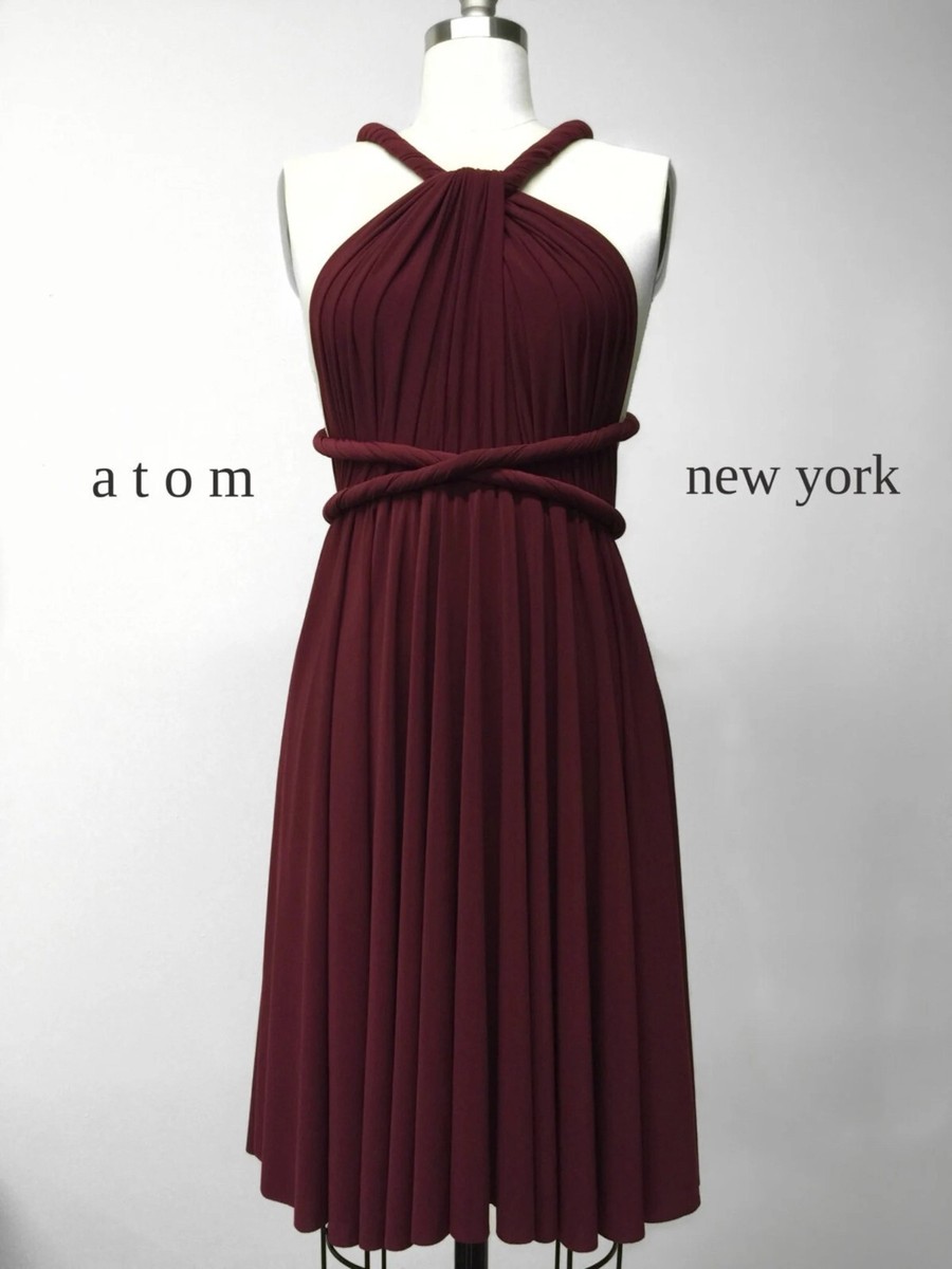 blue dress for baby girl Dark Red Convertible Short Bridesmaid Dresses – ClaireBridal main image 1