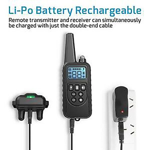 Electric Dog Training Collar Dog Anti Bark Stop Rechargeable Waterproof w/Remote - Picture 10 of 14