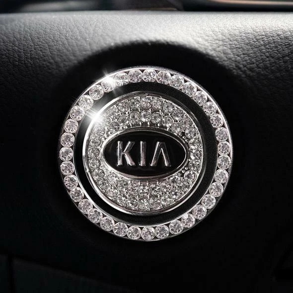 Kia Start Button Bling Car D cor Crystal Rhinestone Car Bling Ring