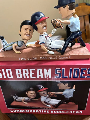 Atlanta Braves 2012 Sid Bream Slides Bobblehead Delta Coca-Cola 1992 NLCS NIB