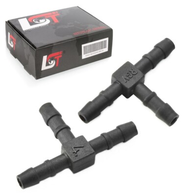 2x Schlauchverbinder T-Verbinder für Rohr und Schlauchverbindungen Ø 4 mm