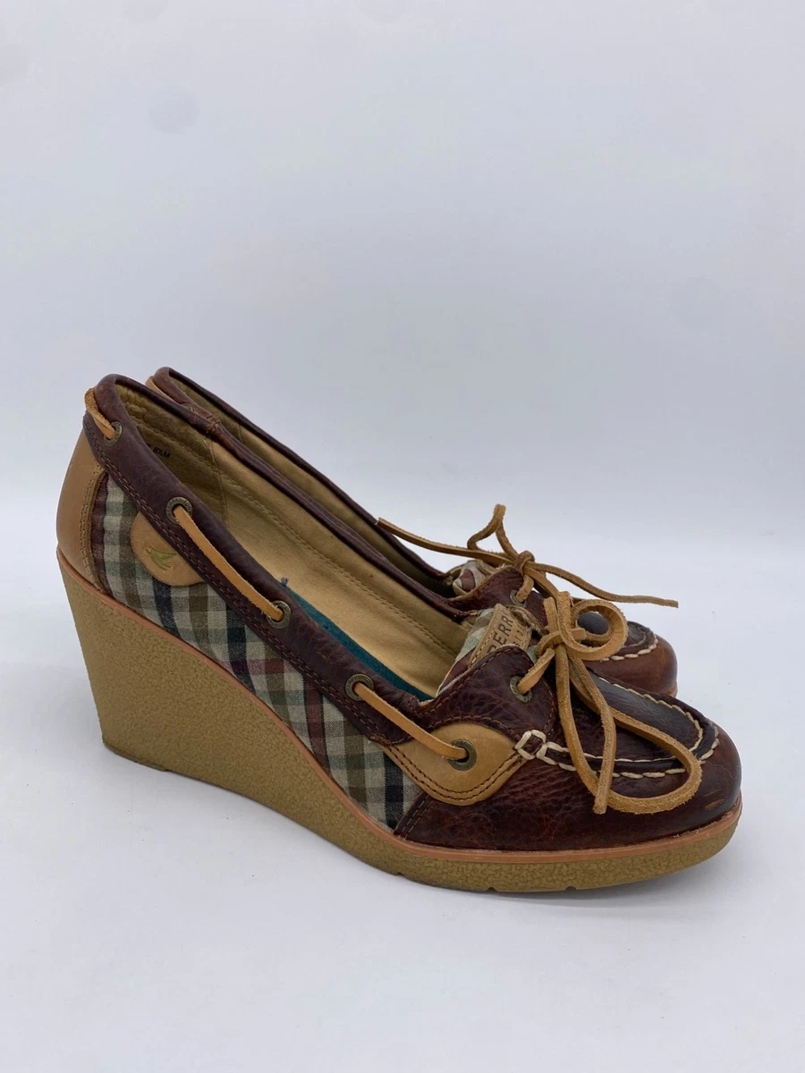 Sperry wedge store shoes