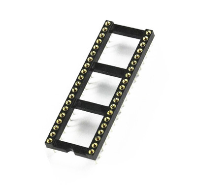 2PCS 40Pin DIP40 SIP Round IC Sockets Adaptor Solder Type gold plated machined 