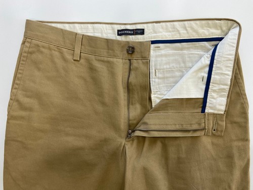 DOCKERS Mens Chino Pants Size 34X34 Cotton Straight Fit Flat Front - Picture 6 of 15