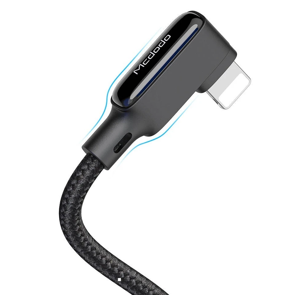 USB Kabel gewinkelt Schnellladekabel Winkel Auto Ladekabel für iPhone kompatibel - Bild 2 von 4