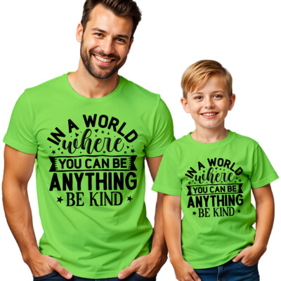 Herren und Kinder T-Shirt Be Kind Typografie Bewusstsein für psychische Gesundheit Tee Angst #MHA