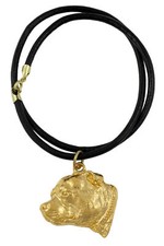 Staffordshire Bull Terrier, Staffy III - Dog necklace, gold-plated pendant for d